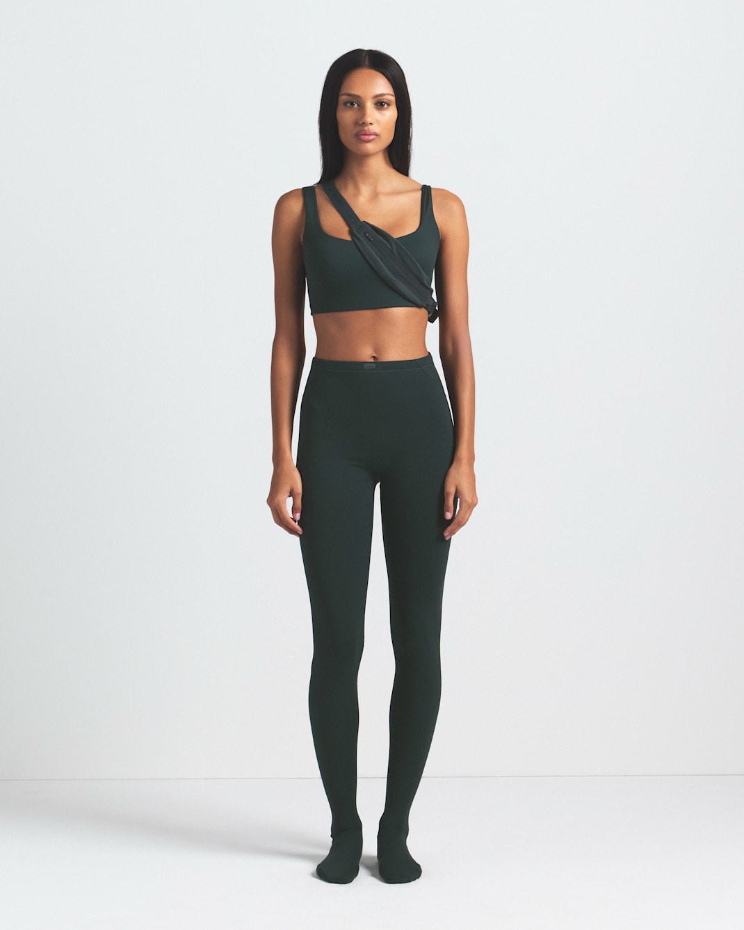 NikeSKIMS Matte Women's High-Waisted Footsie Grip Leggings - NSKM DARK TEAL/NSKM DARK TEAL