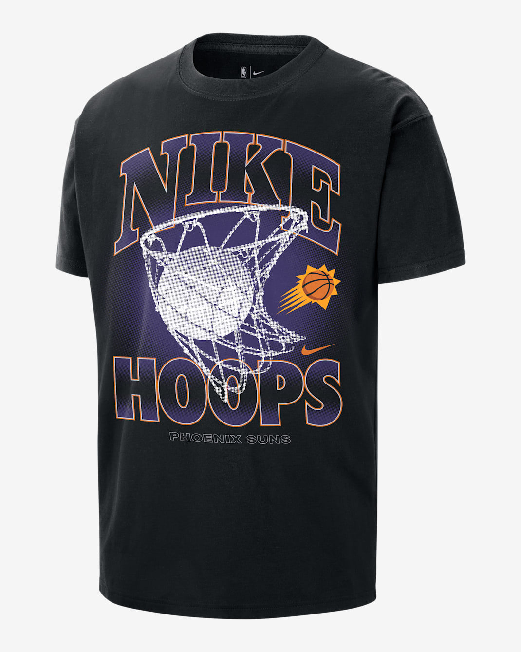 Playera Nike NBA Max90 para hombre Phoenix Suns Courtside - Negro