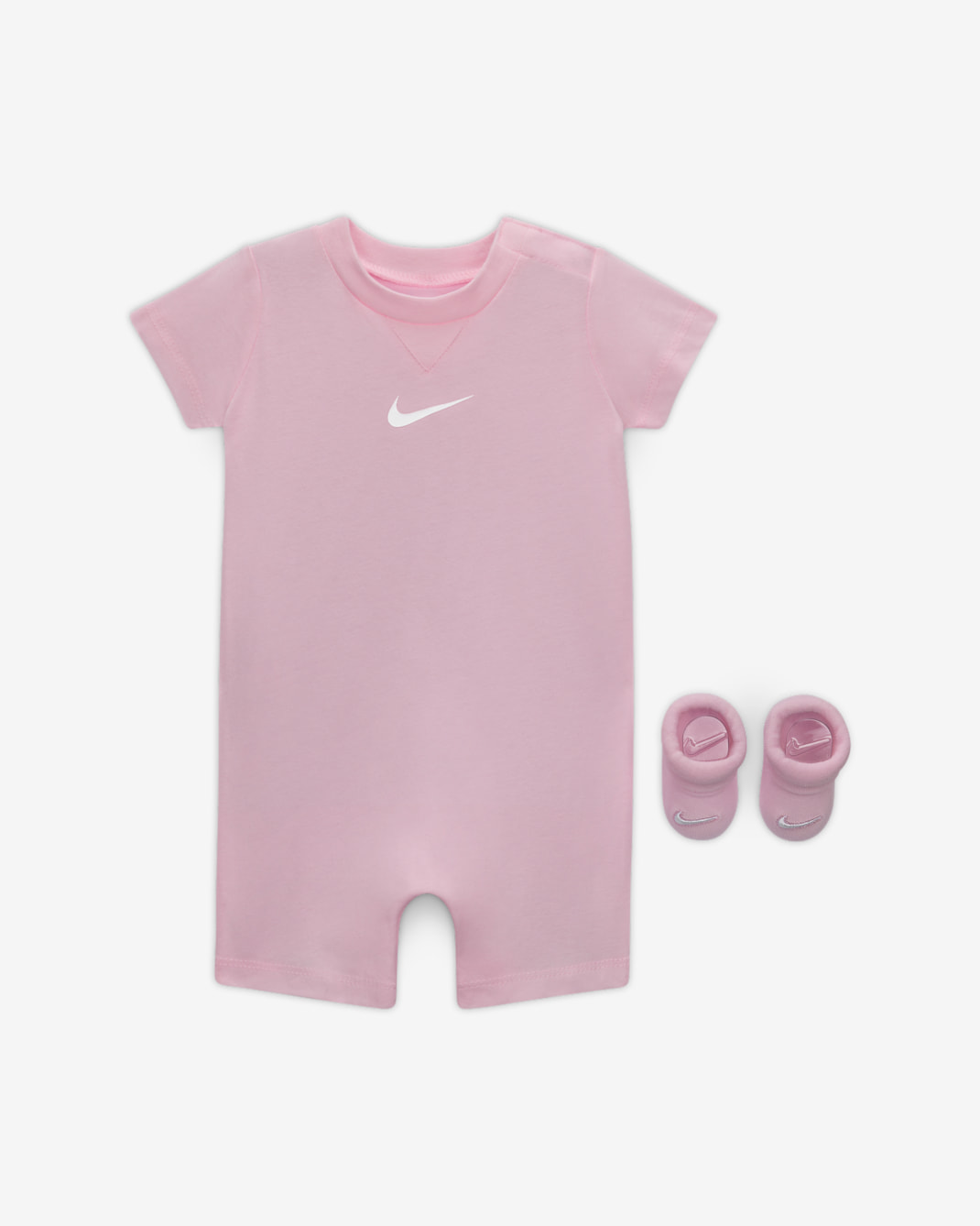 Nike Baby Essentials Baby Romper and Booties Set - Pink Foam