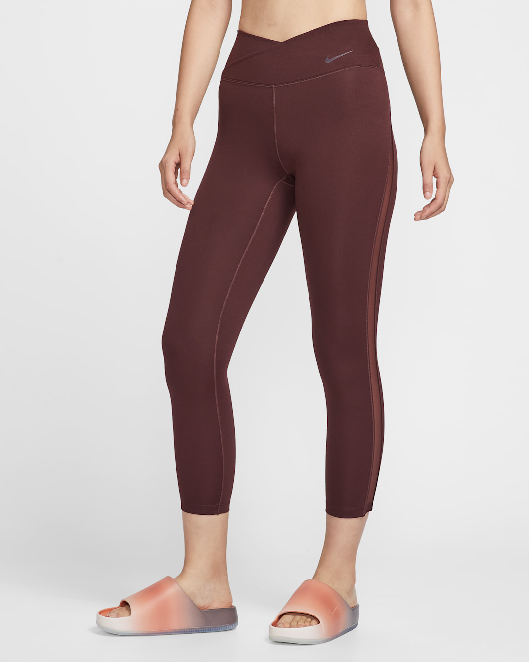 Nike One Women's High-Waisted 7/8 Leggings - Burgundy Crush/Burgundy Ash