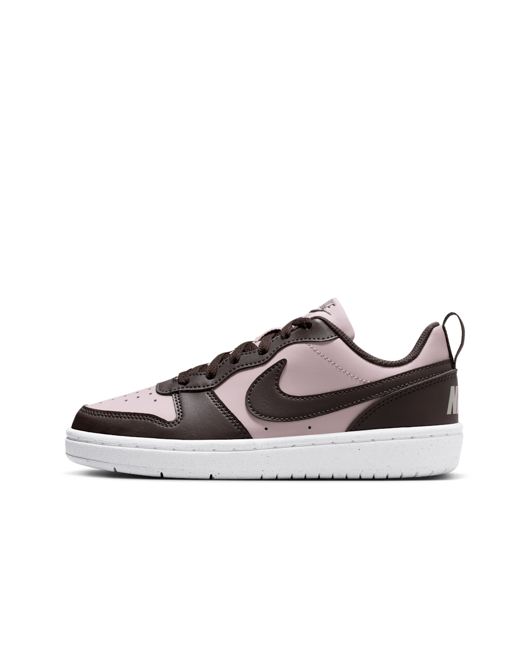 Nike Court Borough Low Recraft Older Kids' Shoes - Particle Rose/Light Army/White/Velvet Brown