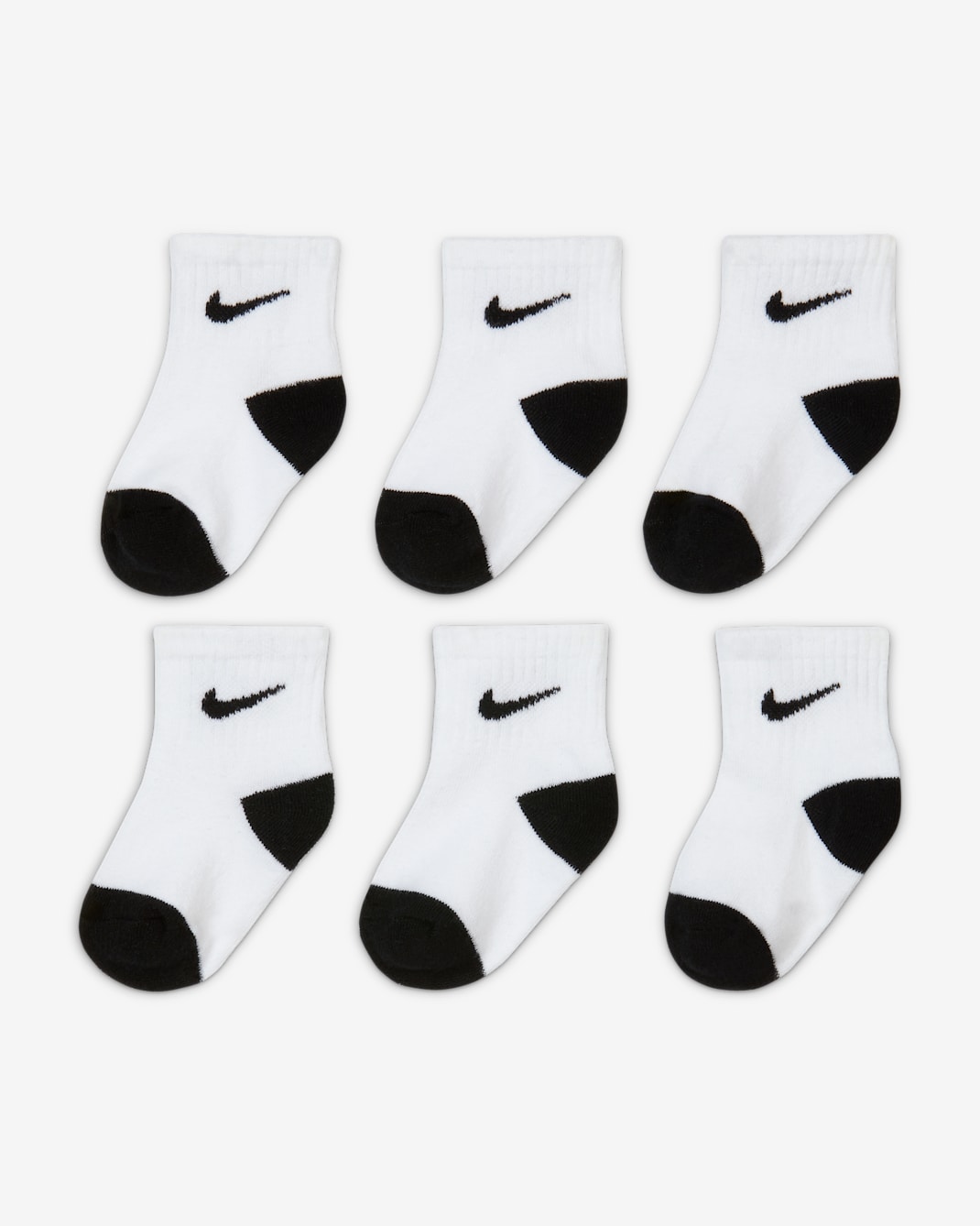 Calcetines para bebé (6 pares) Nike Pop Color Socks Box Set - Blanco/Negro