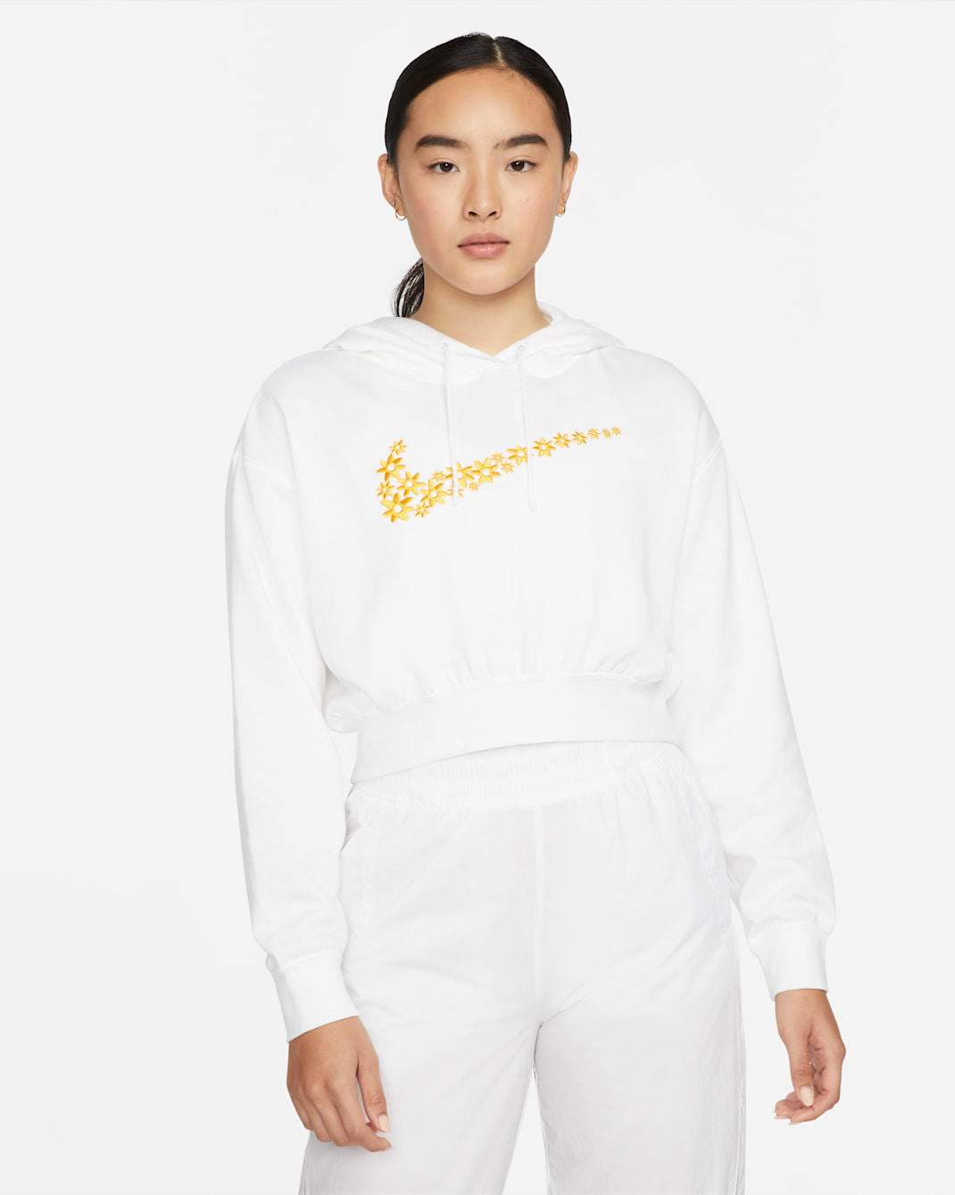 Nike Sportswear Women's Fleece Oversized Hoodie - White/Dark Sulphur