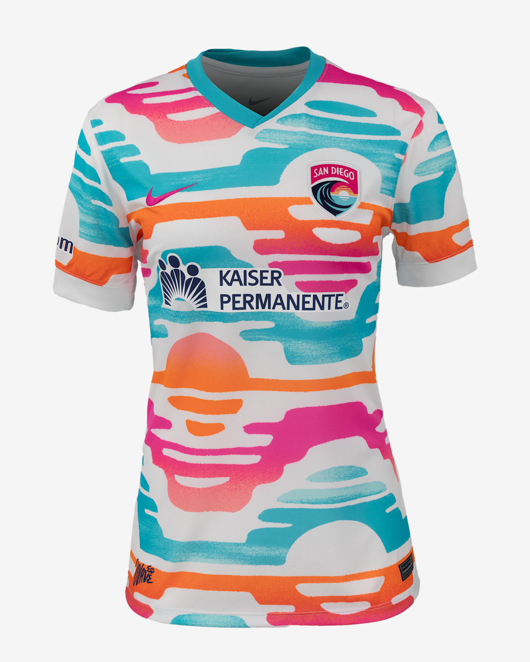 San Diego Wave FC 2025 Stadium Home Women's Nike Dri-FIT NWSL Replica Jersey - White/Turquoise Blue