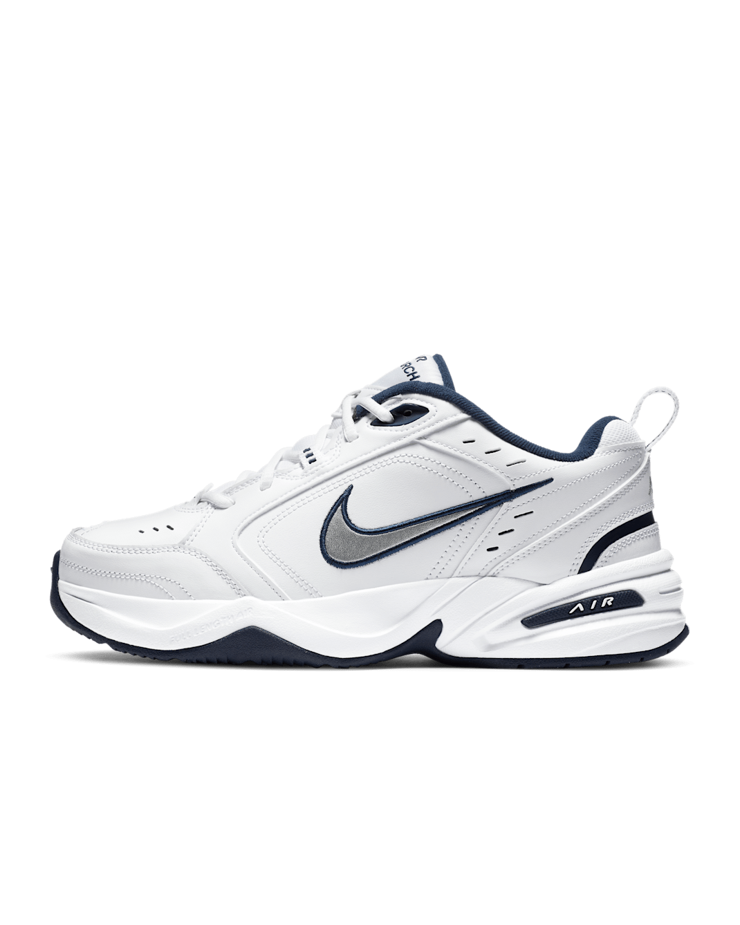 Chaussure d'entraînement Nike Air Monarch IV pour homme - Blanc/Metallic Silver