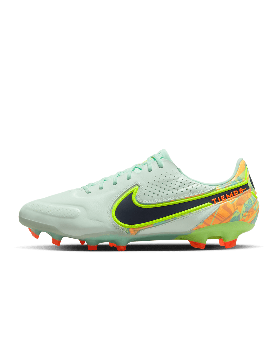 Nike Tiempo Legend 9 Elite FG Firm-Ground Football Boot - Barely Green/Total Orange/Blackened Blue