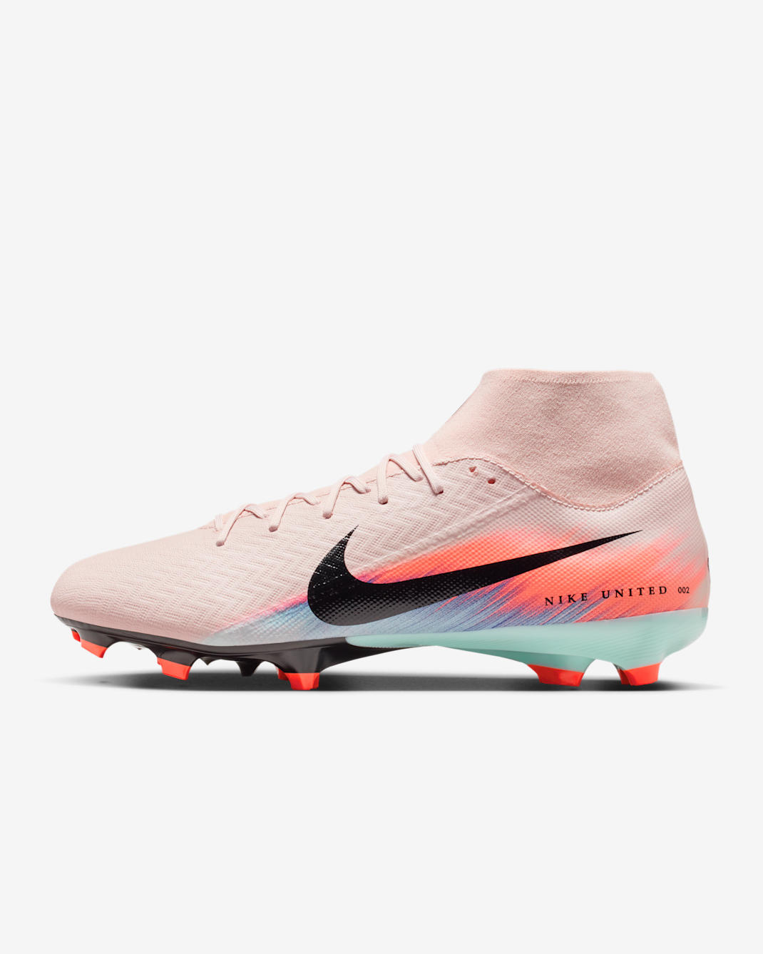 Nike United Mercurial Superfly 10 Academy Multi-Ground High-Top Football Boot - Silt Red/Racer Blue