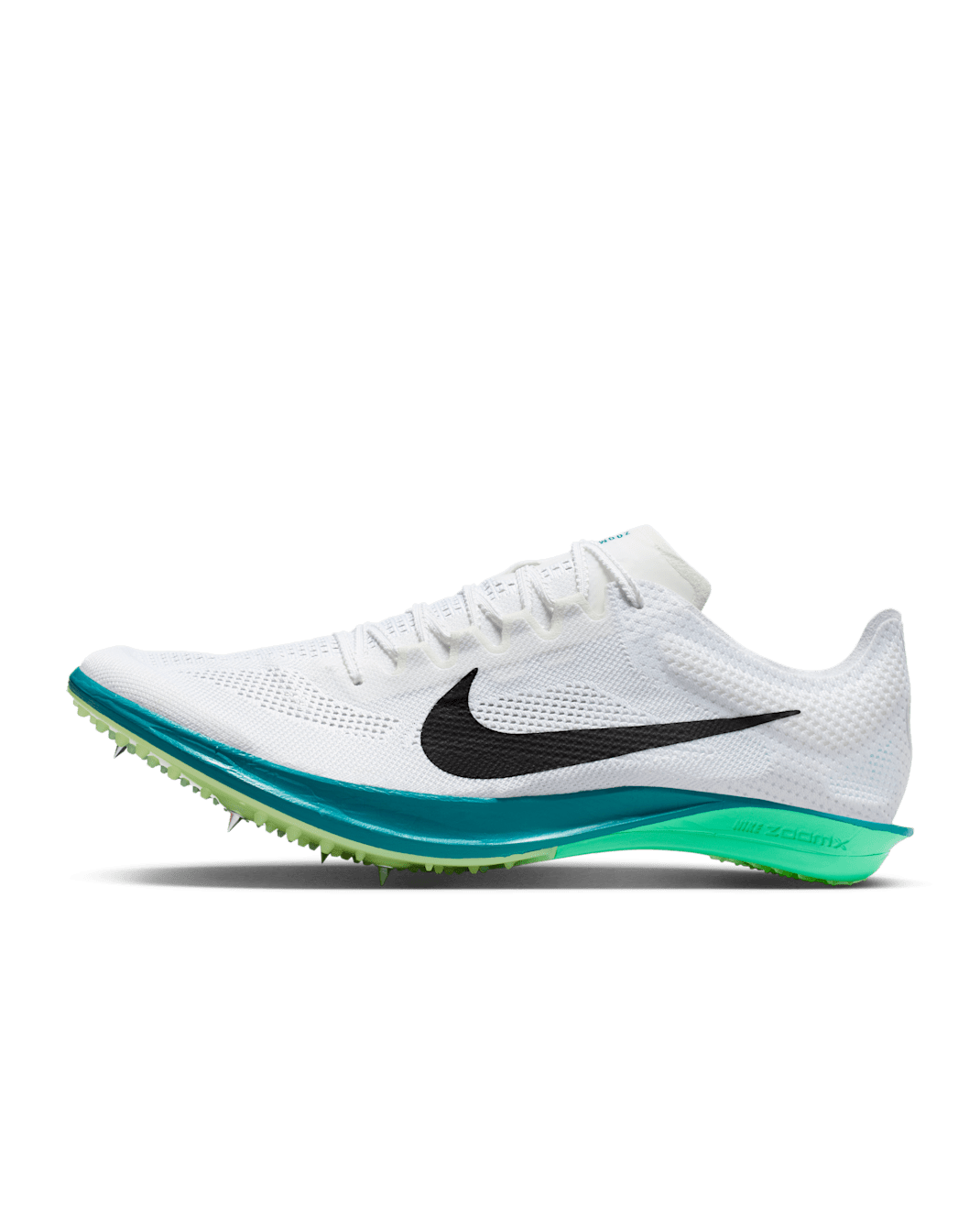 Nike Dragonfly 2-pigsko til stadionatletik og distanceløb - hvid/Bright Spruce/Electric Algae/sort