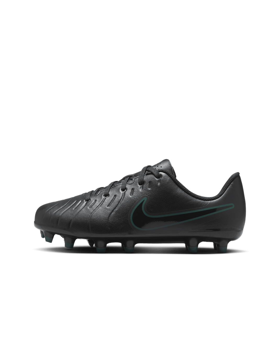 Nike Jr. Tiempo Legend 10 Club Younger/Older Kids' Multi-Ground Low-Top Football Boot - Black/Deep Jungle/Black
