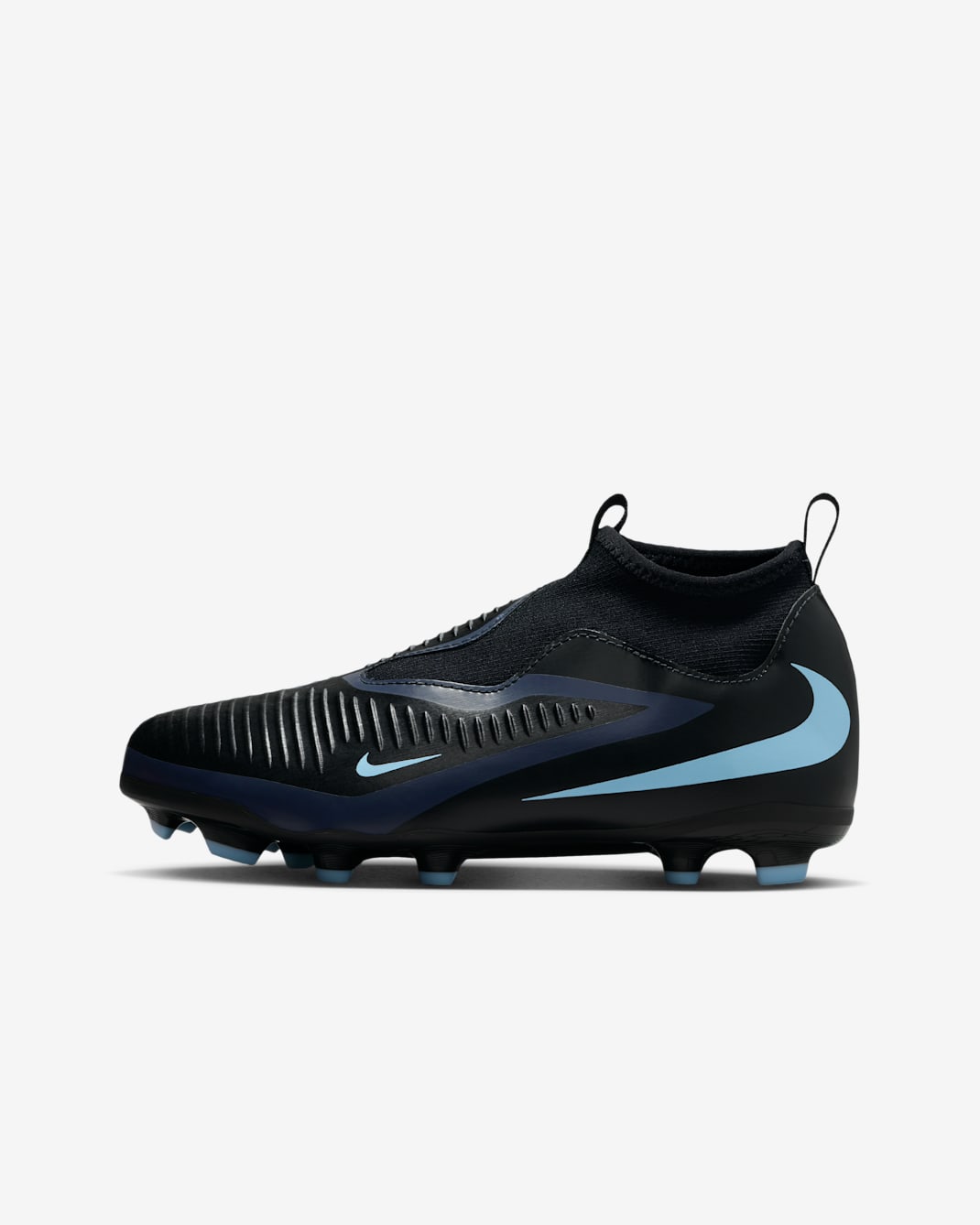 Nike Jr. Phantom 6 High Academy Big Kids' Multi-Ground Soccer Cleats - Black/Black