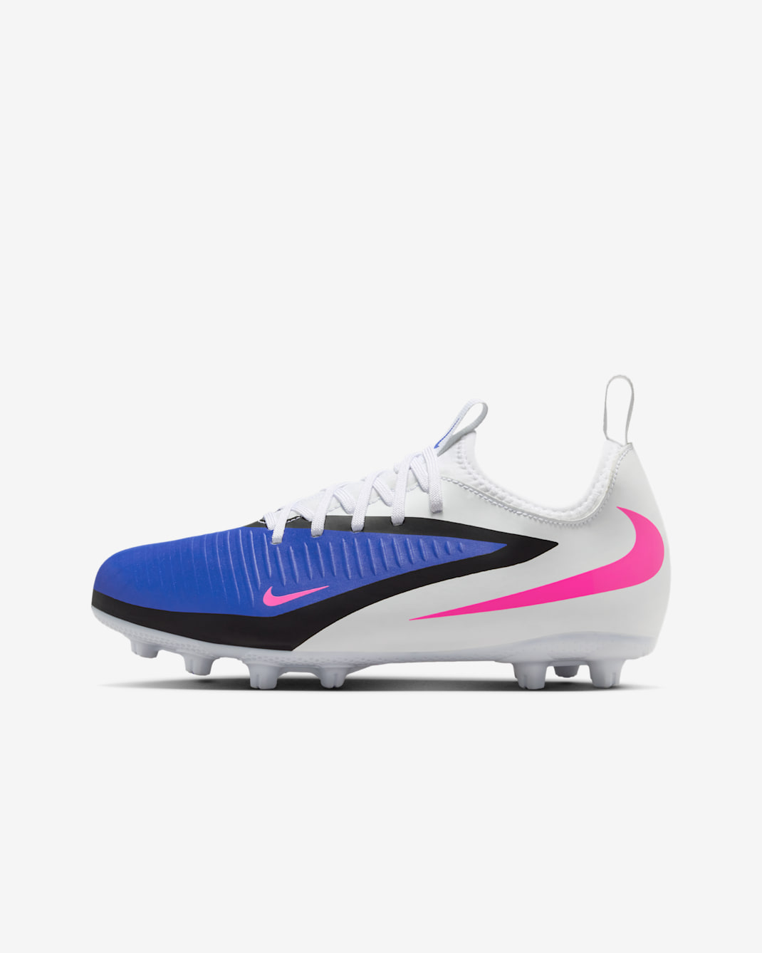 ナイキ ジュニア ファントム 6 LOW アカデミー ジュニア ハードグラウンド サッカースパイク - レーサーブルー/ホワイト/ピンクブラスト