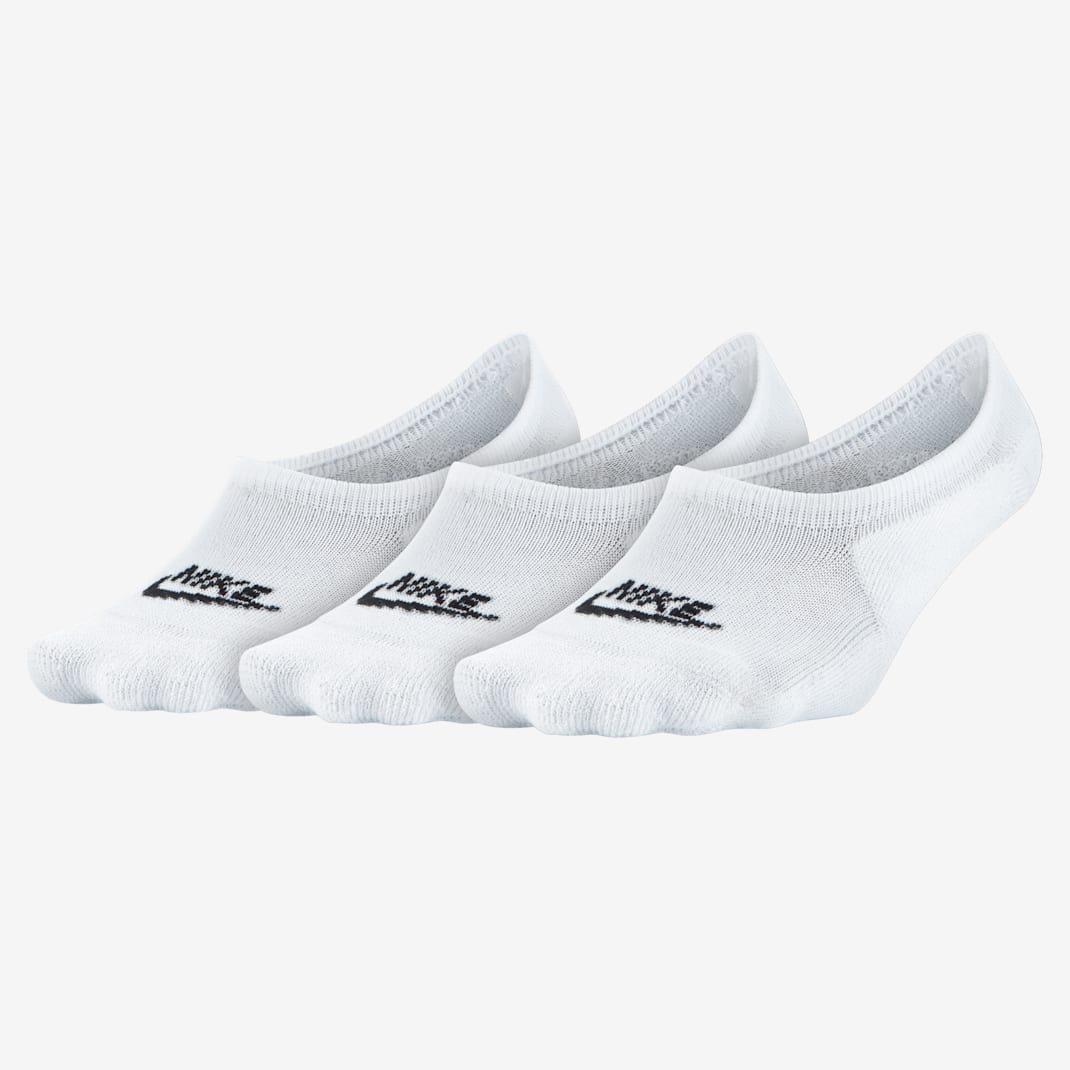 Nike Sportswear Footie Socks (3 Pair) - White/Black