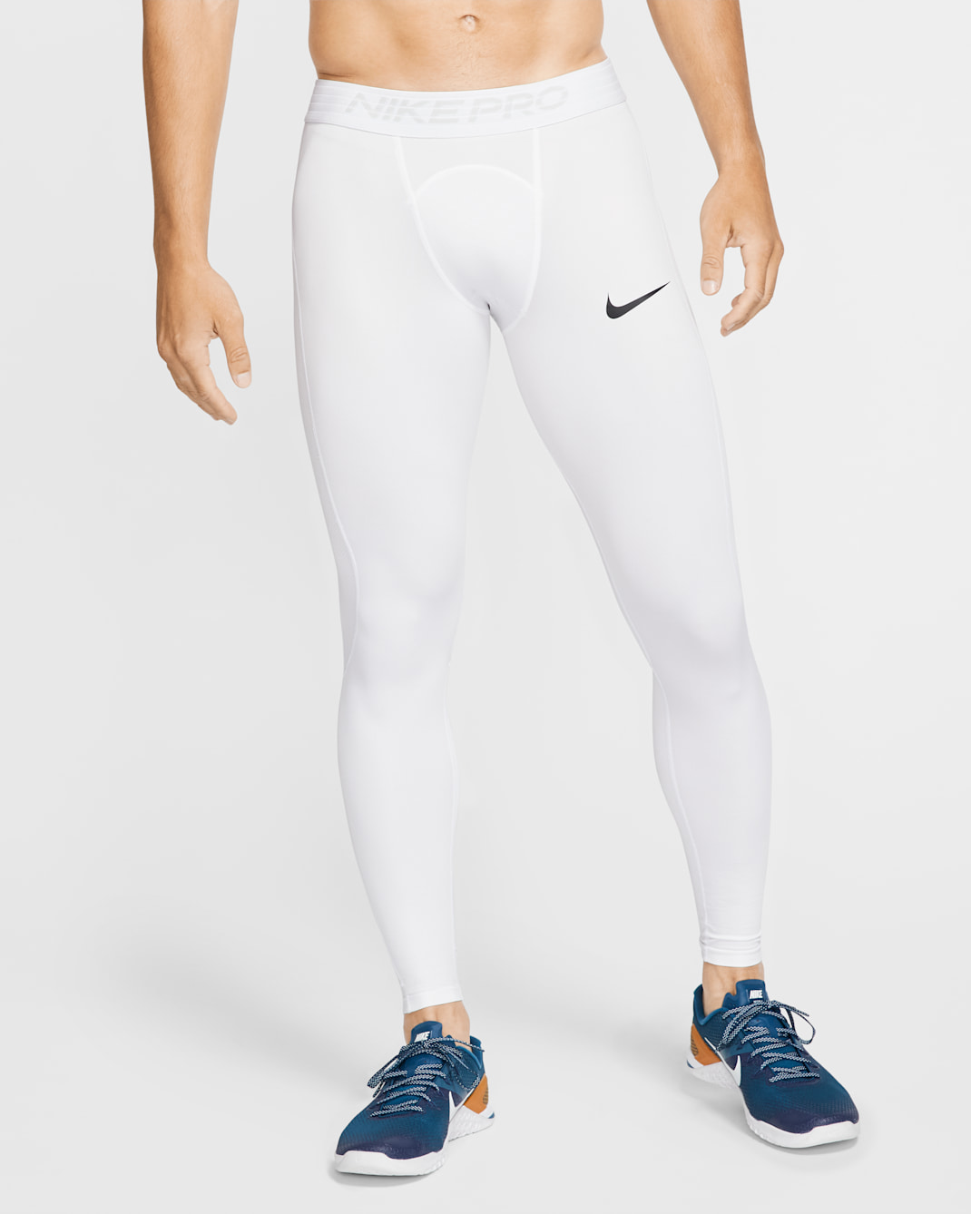 Nike Pro Men's Tights - White/Black