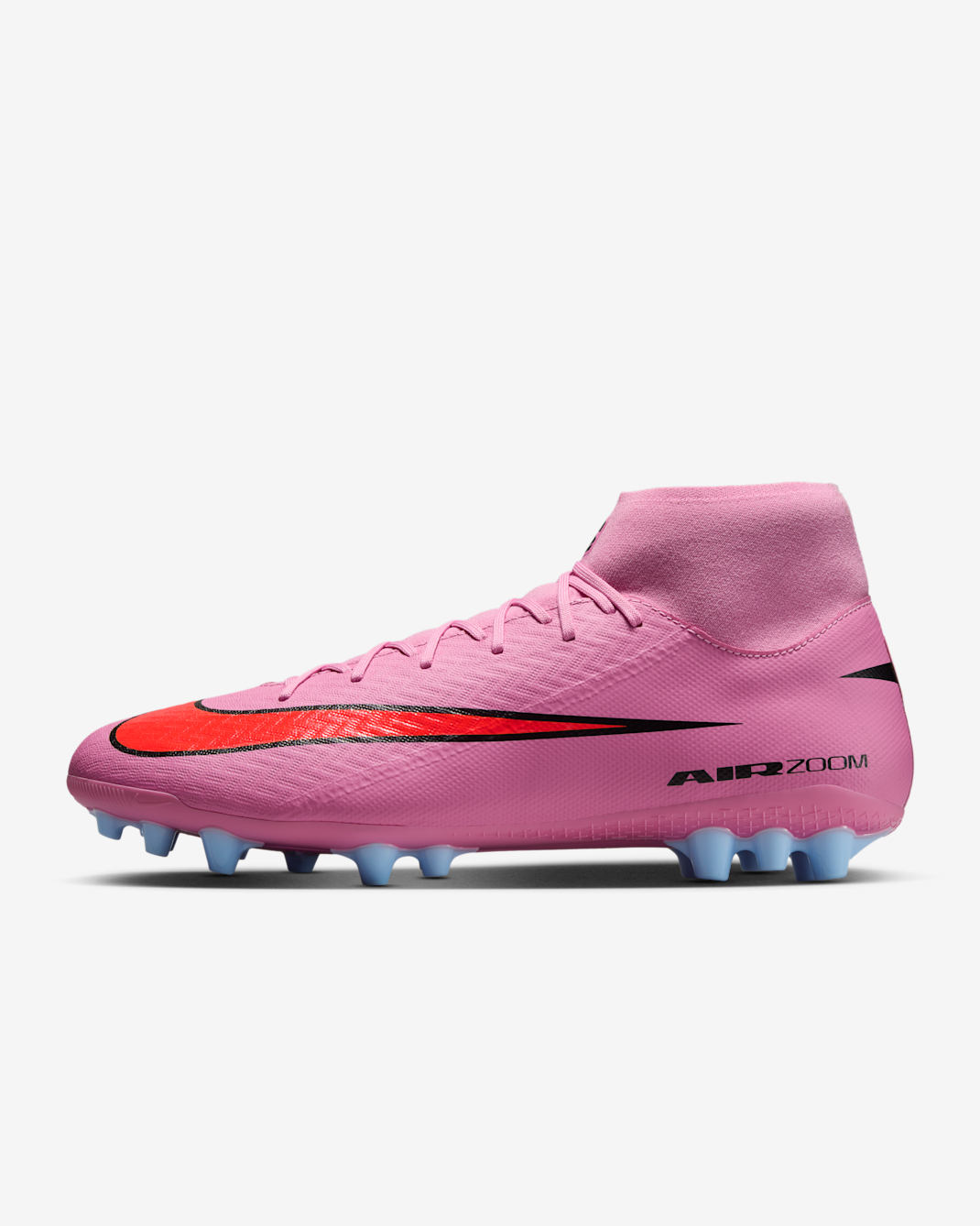 Nike Mercurial Superfly 10 Academy Artificial-Grass High-Top Soccer Cleats - Magic Flamingo/Total Crimson/Black