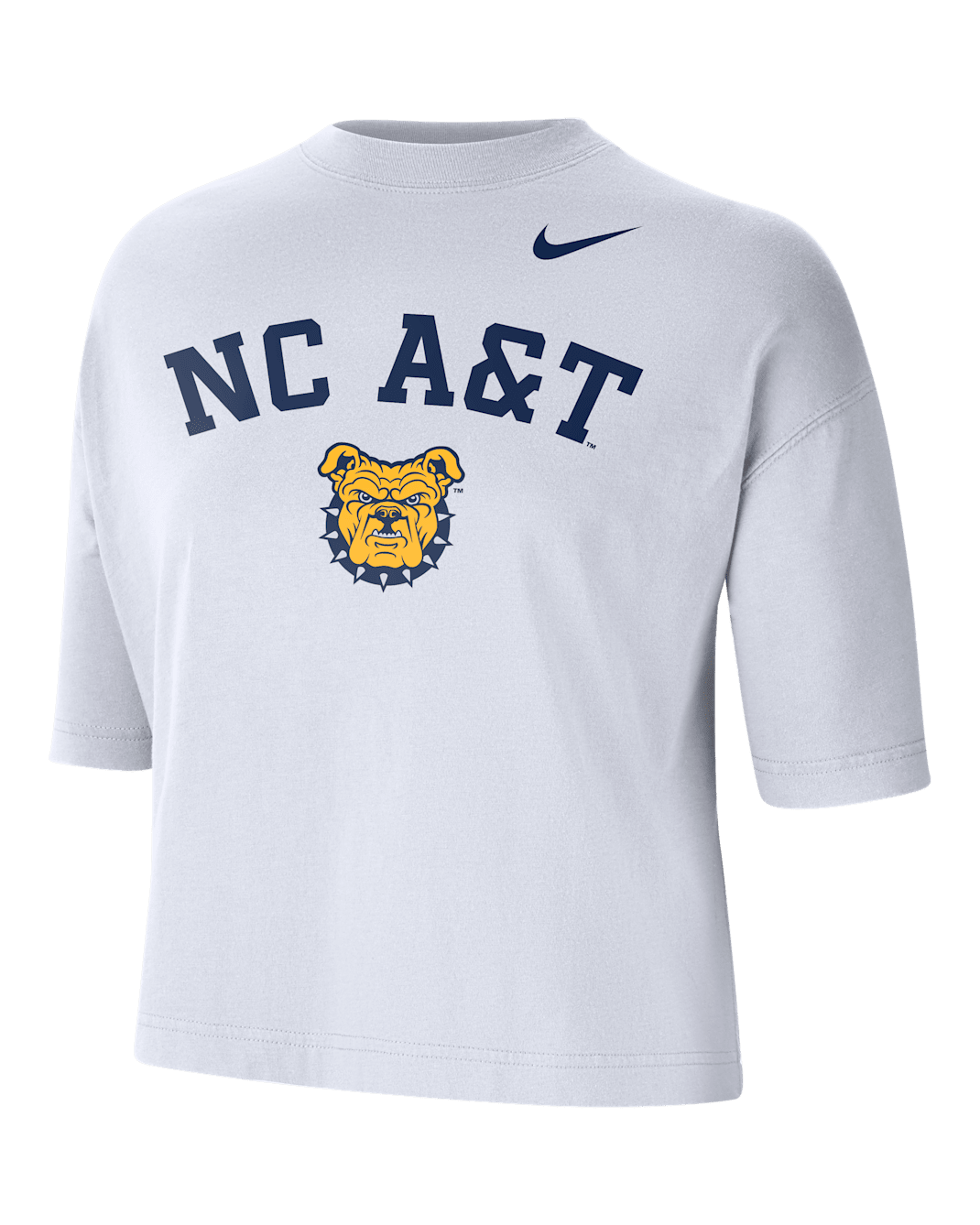 Nike College (North Carolina A&T State) Women's Boxy T-Shirt - White
