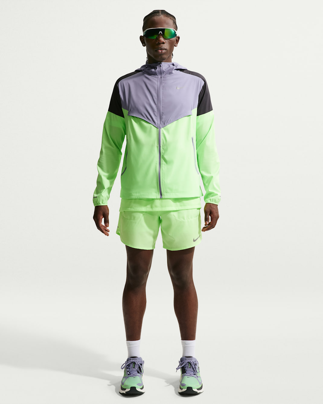 Pánské běžecké kraťasy Nike Stride Dri-FIT 2 v 1 (18 cm) - Lime Blast