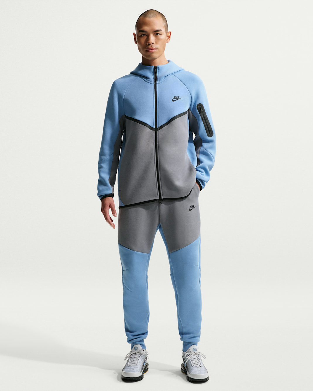 Pantalon de jogging en tissu Fleece Nike Tech pour homme - Work Blue/Cool Grey/Noir