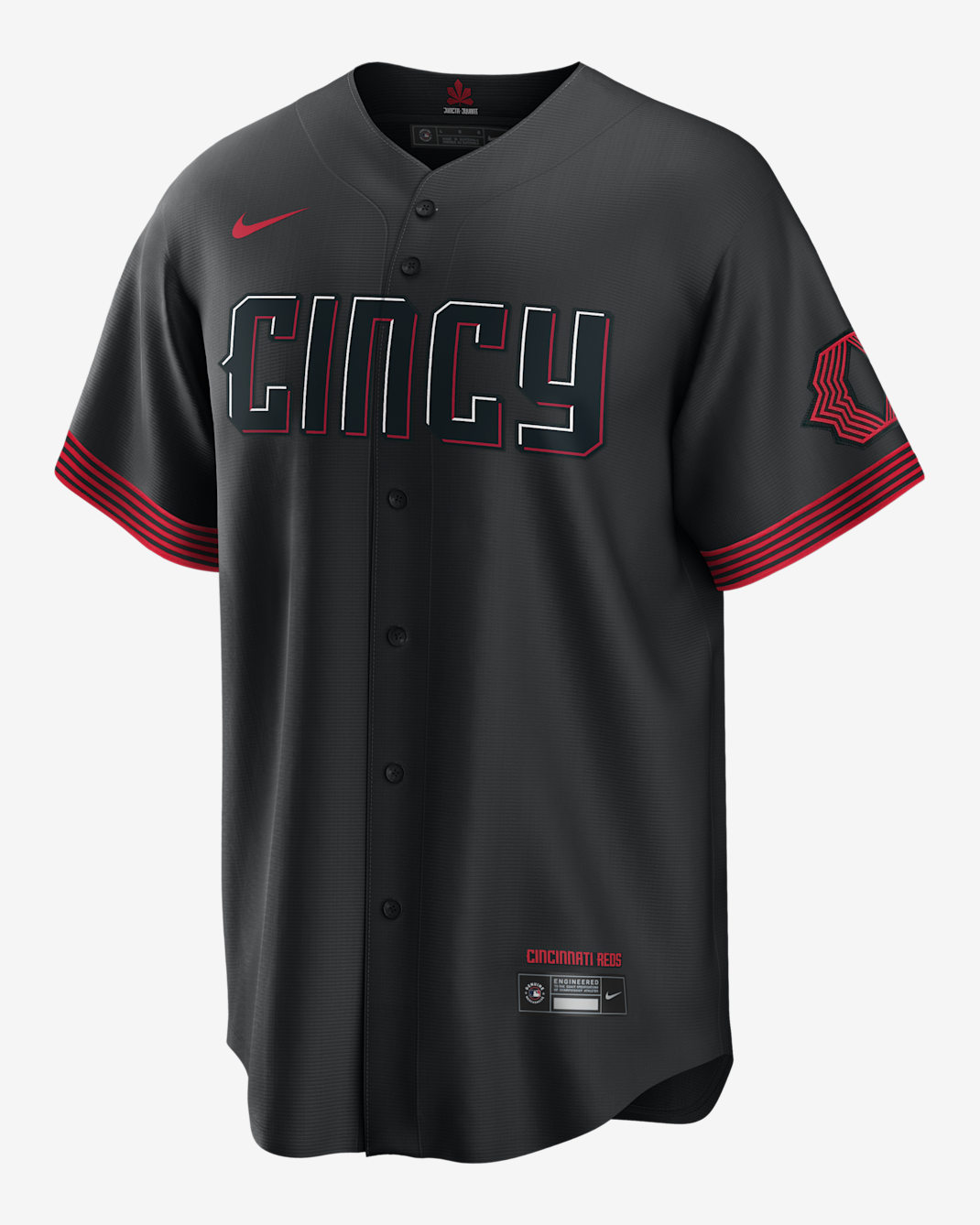 MLB Cincinnati Reds City Connect Men's Replica Baseball Jersey - Black