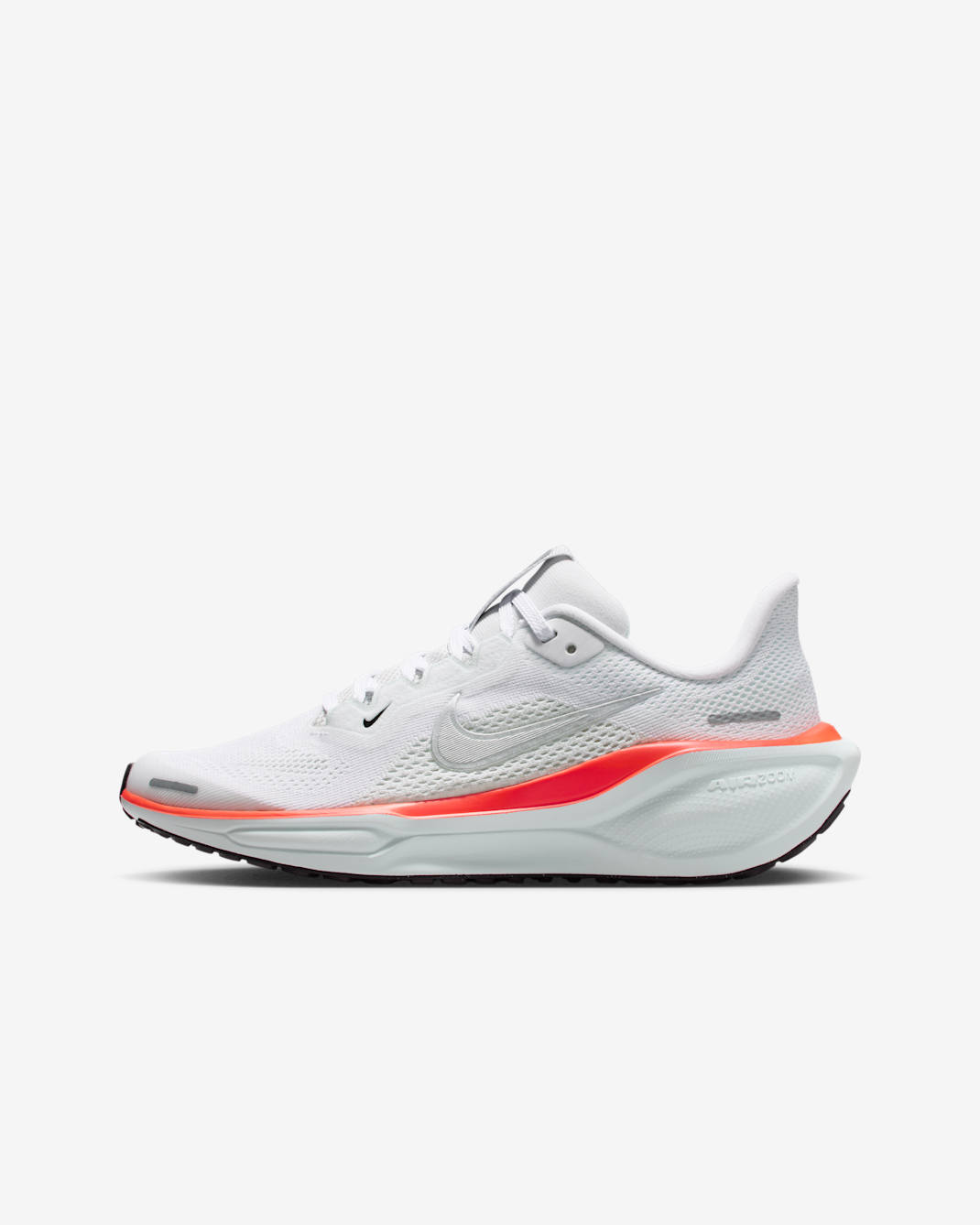 Tenis de correr en pavimento para niños grandes Nike Pegasus 41 - Blanco/Verde ligero/Carmesí brillante/Plata metalizado
