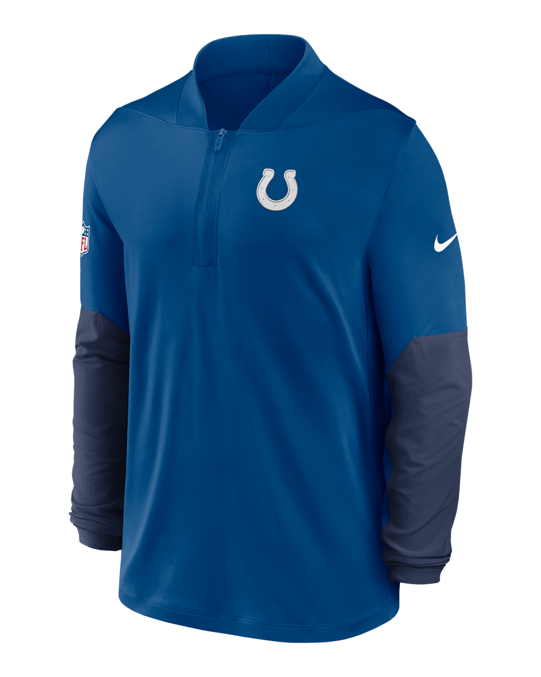 Indianapolis Colts Feel The Pressure Men's Nike Dri-FIT NFL 1/2-Zip Top - Royal