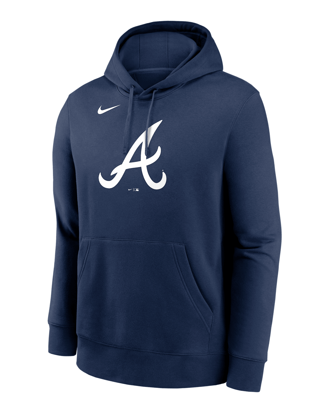 Atlanta Braves Logo Club Men's Nike MLB Pullover Hoodie - Navy