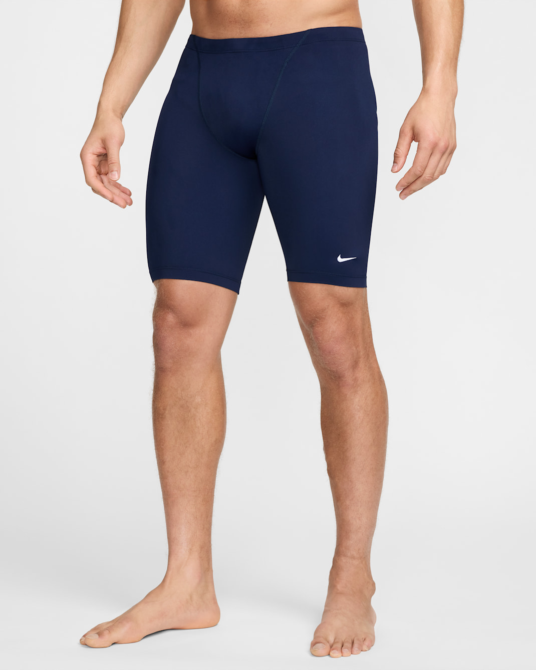 Jammer de natación para hombre Nike Solid - Azul marino medianoche/Azul marino medianoche/Blanco