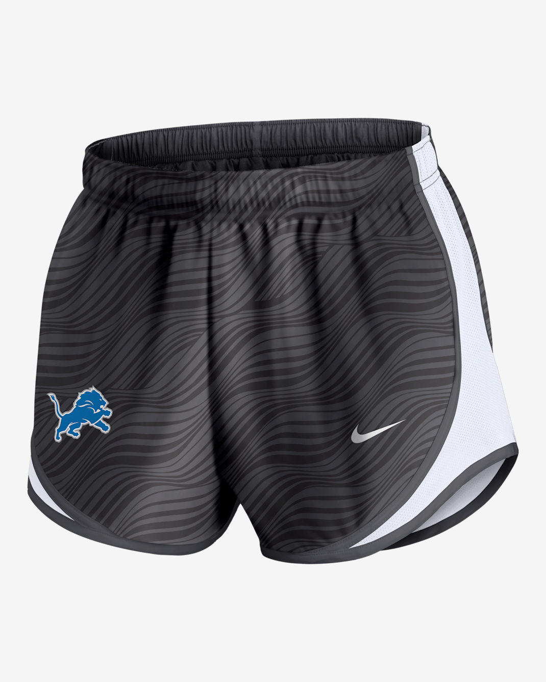 Detroit Lions Tempo Women's Nike Dri-FIT NFL Shorts - Anthracite/White