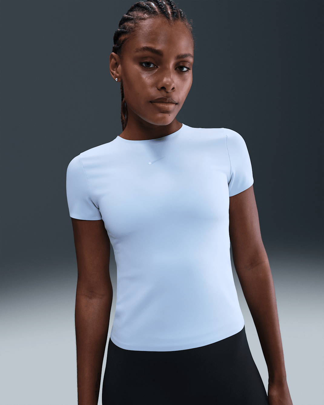 Nike Form Women's Short-Sleeve Top - Celestine Blue/Psychic Blue