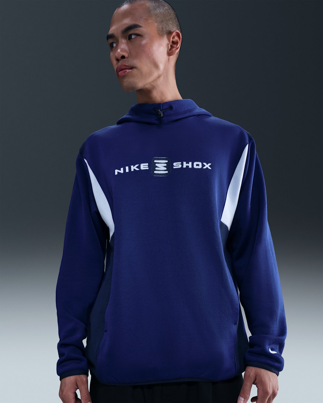 Hoodie Shox Nike Sportswear para homem - Azul Royal intenso/Midnight Navy/Cinzento Football