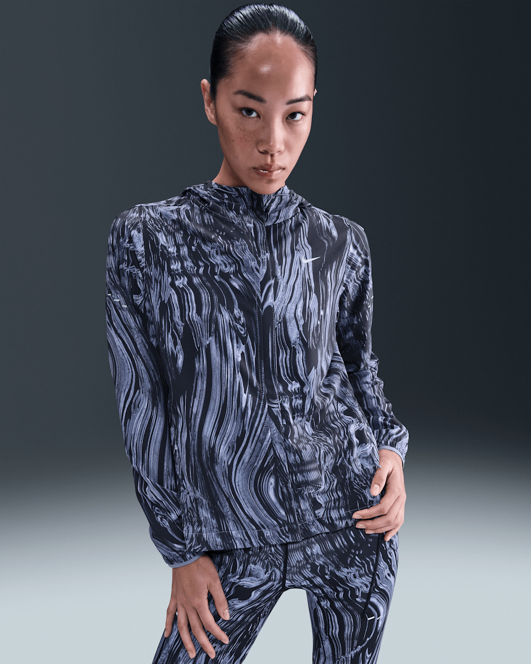 Nike Swift Women's Repel UV Printed Running Jacket - World Indigo