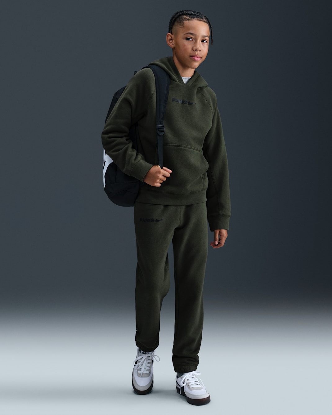 Paris Saint-Germain Air Older Kids' Nike Football Pants - Cargo Khaki/Black