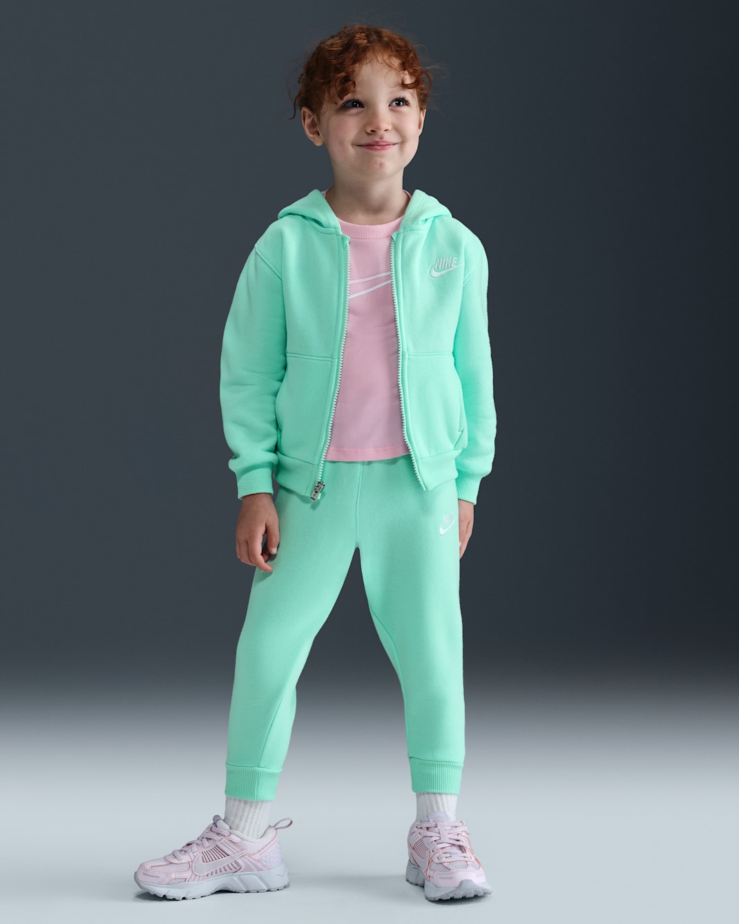 Nike Full-Zip Club Set Toddler 2-Piece Hoodie Set - Mint Foam