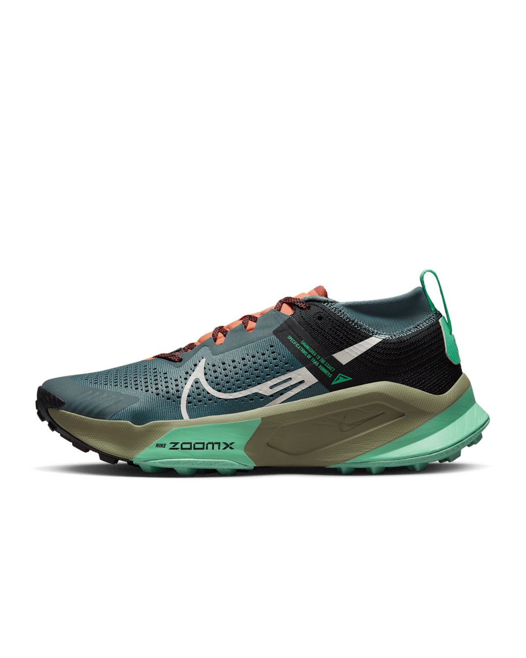 Nike Zegama Men's Trail-Running Shoes - Mineral Slate/Black/Green Glow/Light Bone