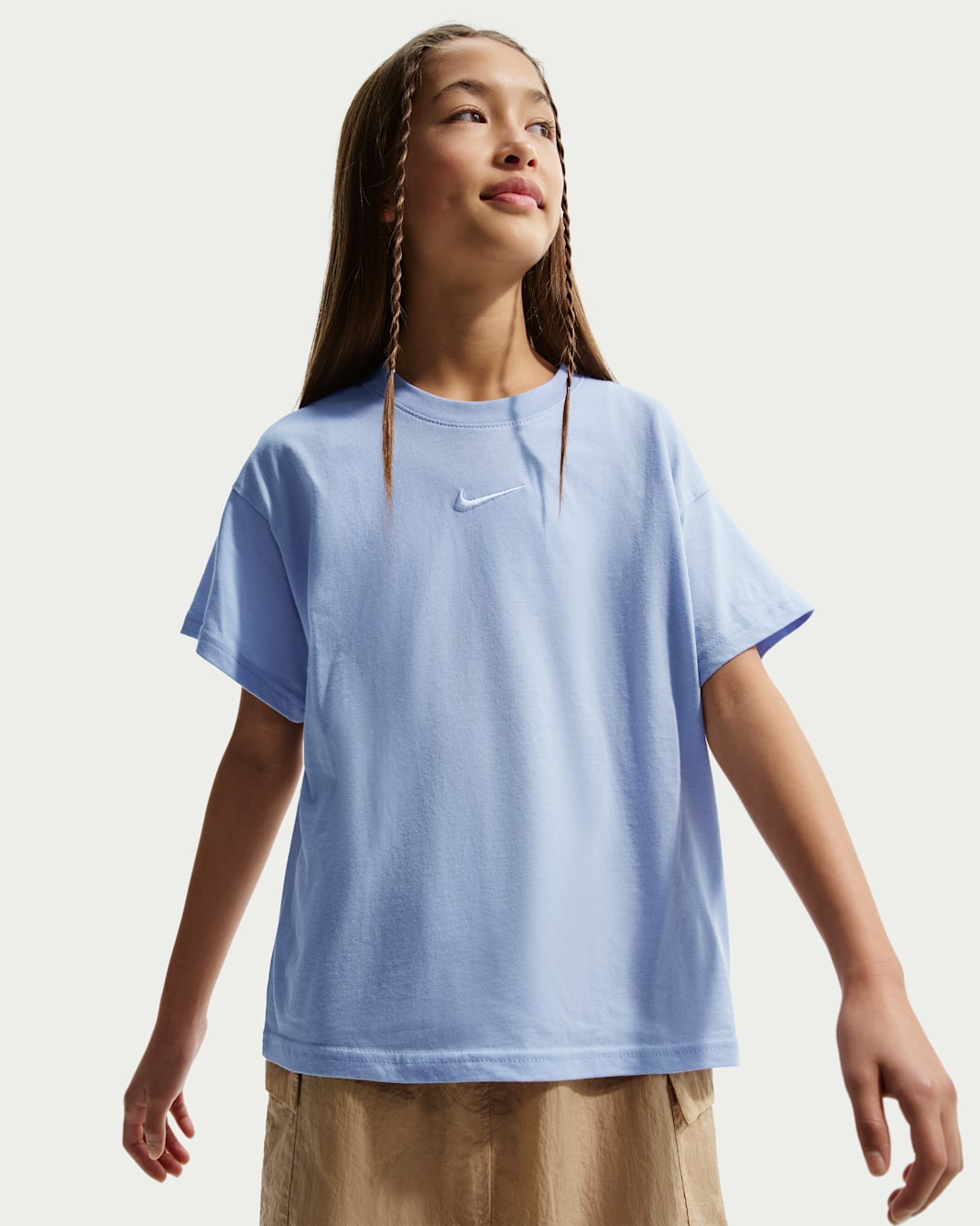 Nike Sportswear Essential Older Kids' (Girls') T-Shirt - Ghost