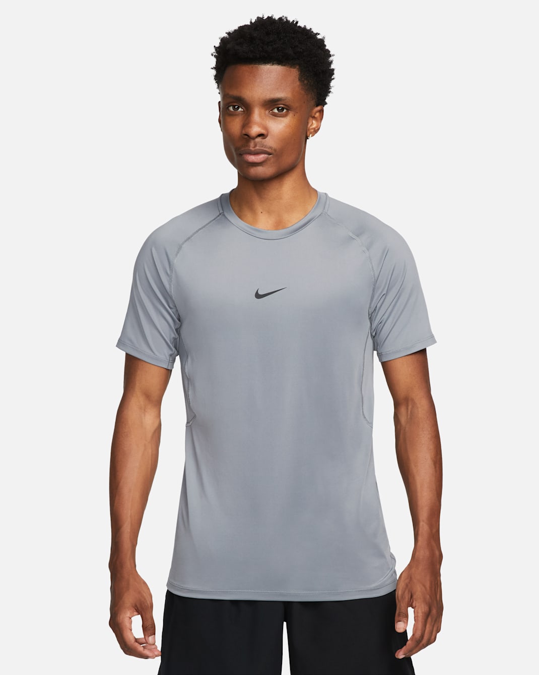 Nike Pro Men's Dri-FIT Slim Short-Sleeve Top - Smoke Grey/Black