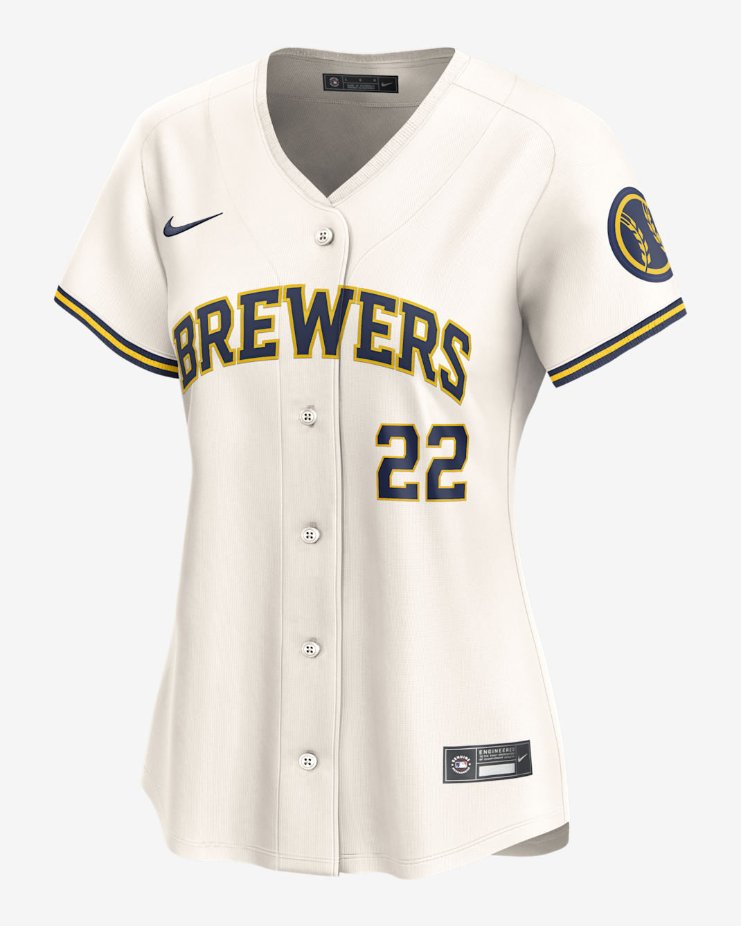 Christian Yelich Milwaukee Brewers Women's Nike Dri-FIT ADV MLB Limited Jersey - Cream