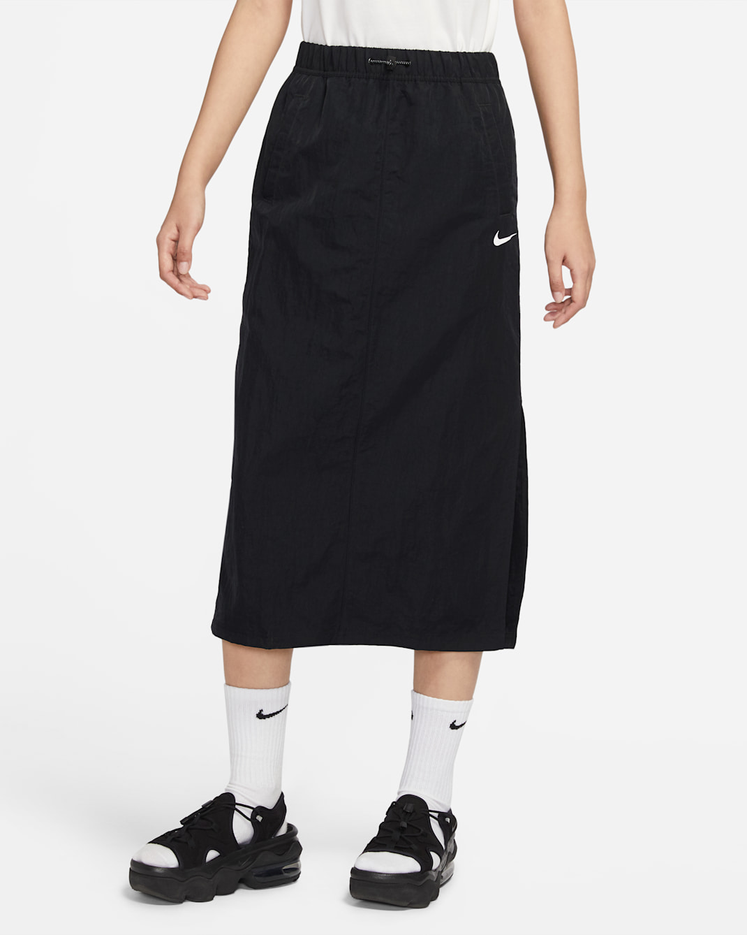 Nike Sportswear Essential Women's Woven High-Rise Skirt - Black/White