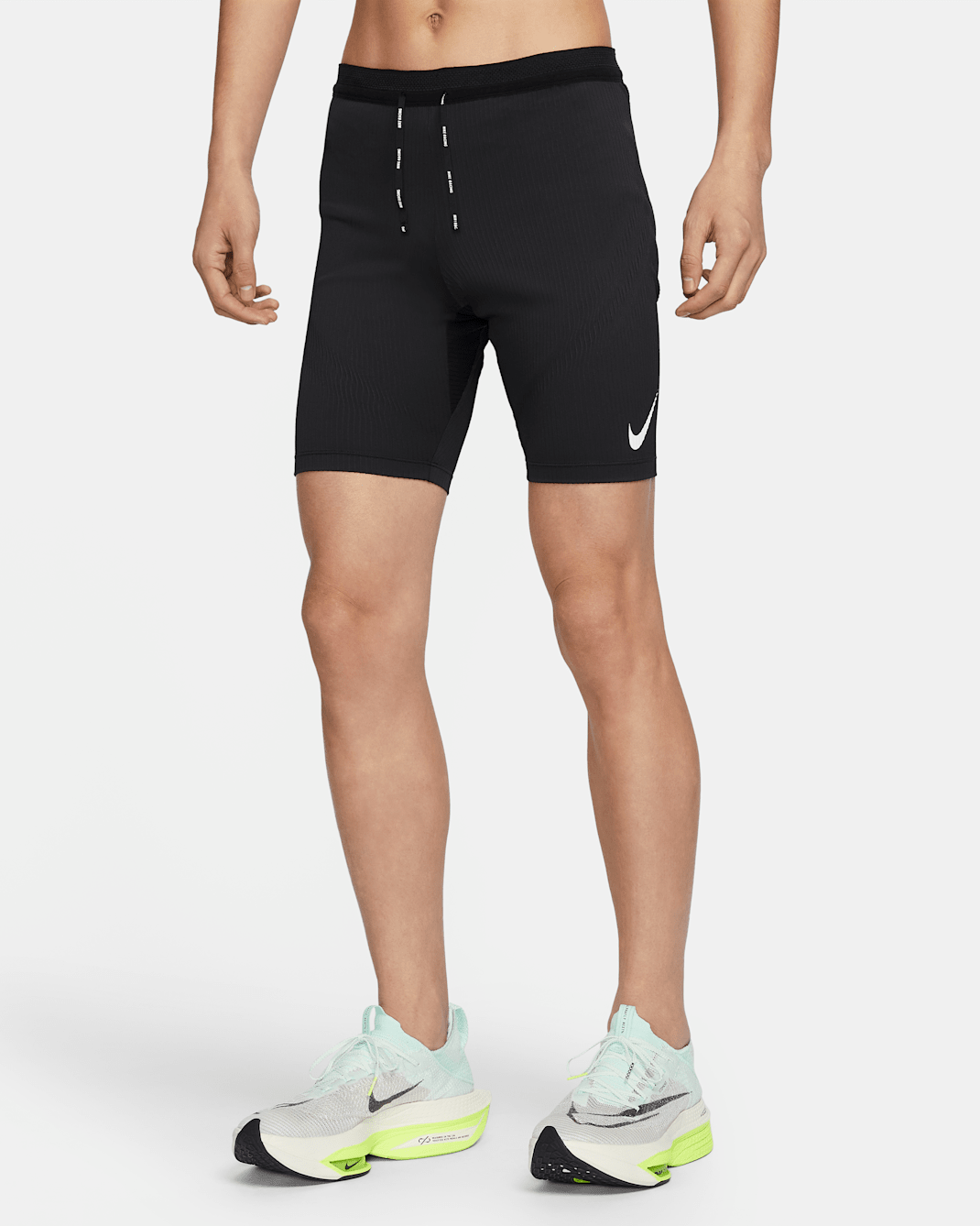 Nike AeroSwift Men's Dri-FIT ADV Running 1/2-Length Leggings - Black/Summit White