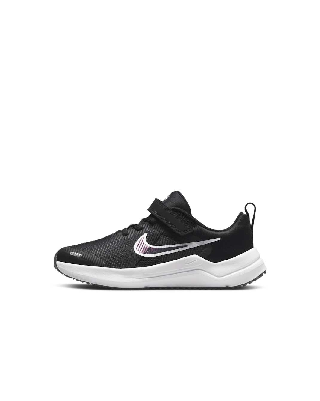 Nike Downshifter 12 Younger Kids' Shoes - Black/Dark Smoke Grey/White