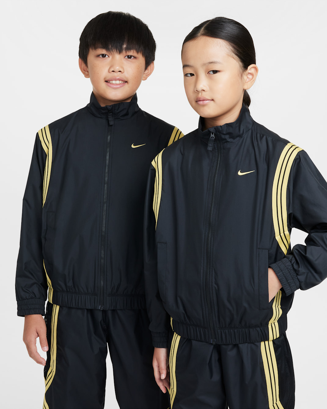 나이키 크로스오버 주니어 리펠 농구 재킷 - 블랙/인피니트 골드