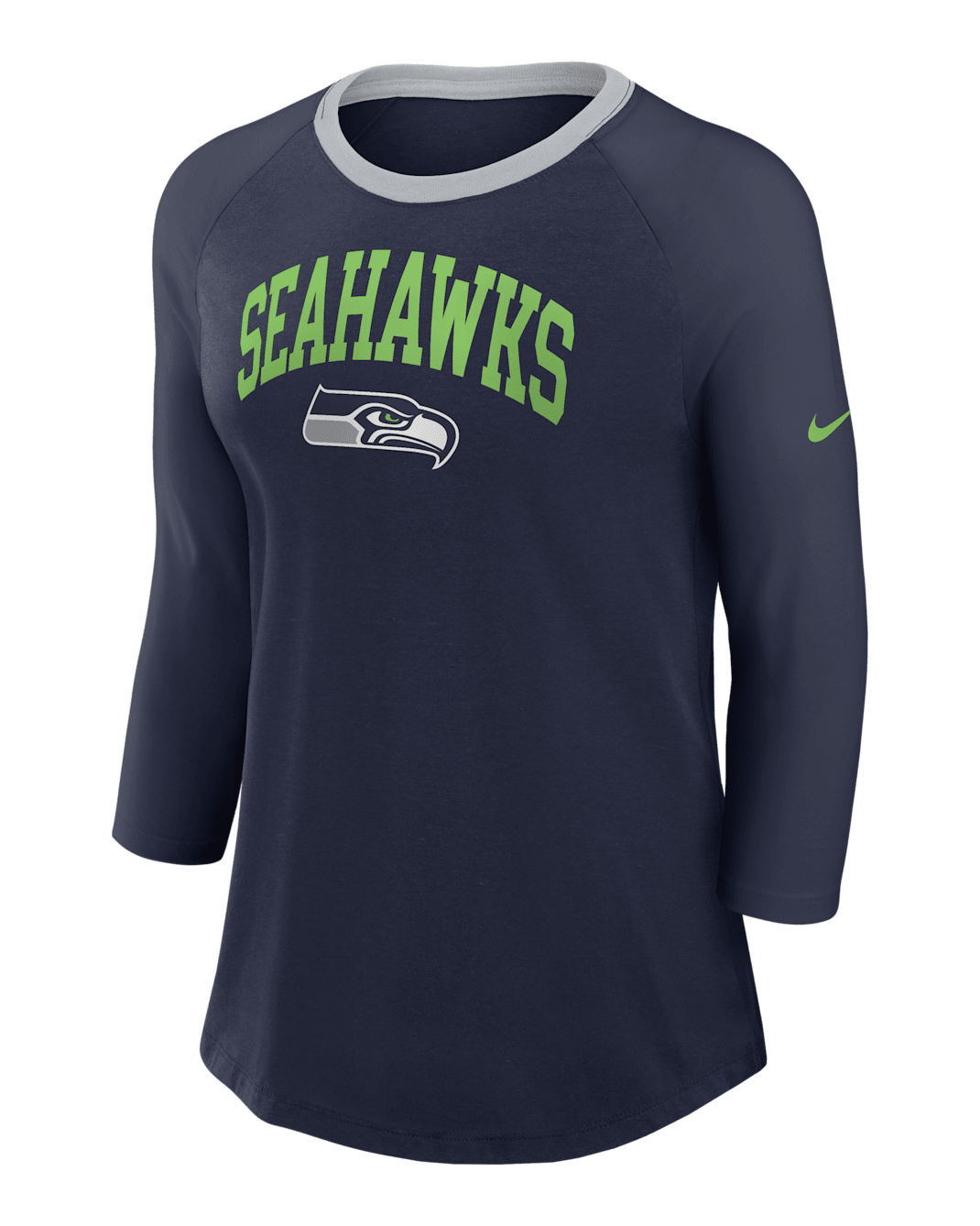 Seattle Seahawks Women's Nike NFL 3/4-Sleeve T-Shirt - Navy