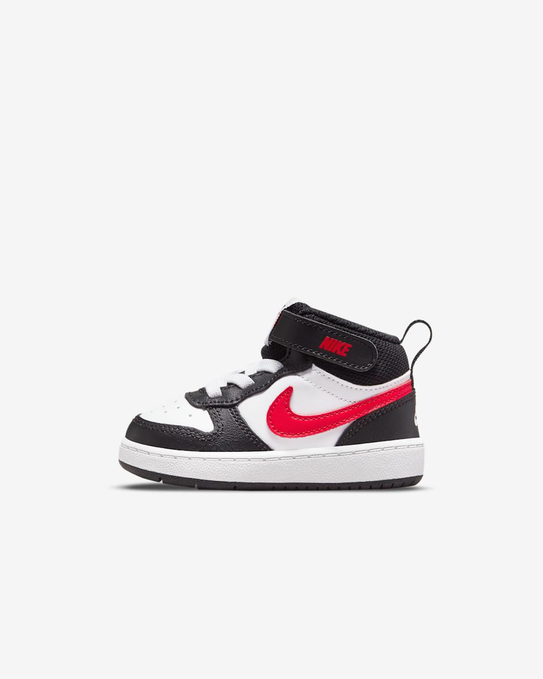 Calzado para bebé Nike Court Borough Mid 2 - Blanco/Blanco/Negro/Rojo universitario