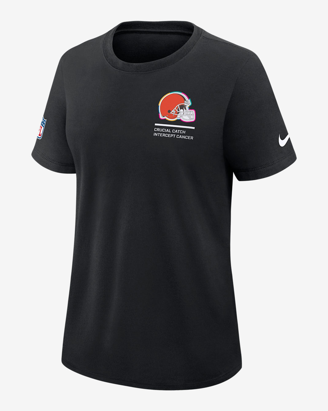 Playera Nike Dri-FIT de la NFL para mujer Cleveland Browns Crucial Catch - Negro
