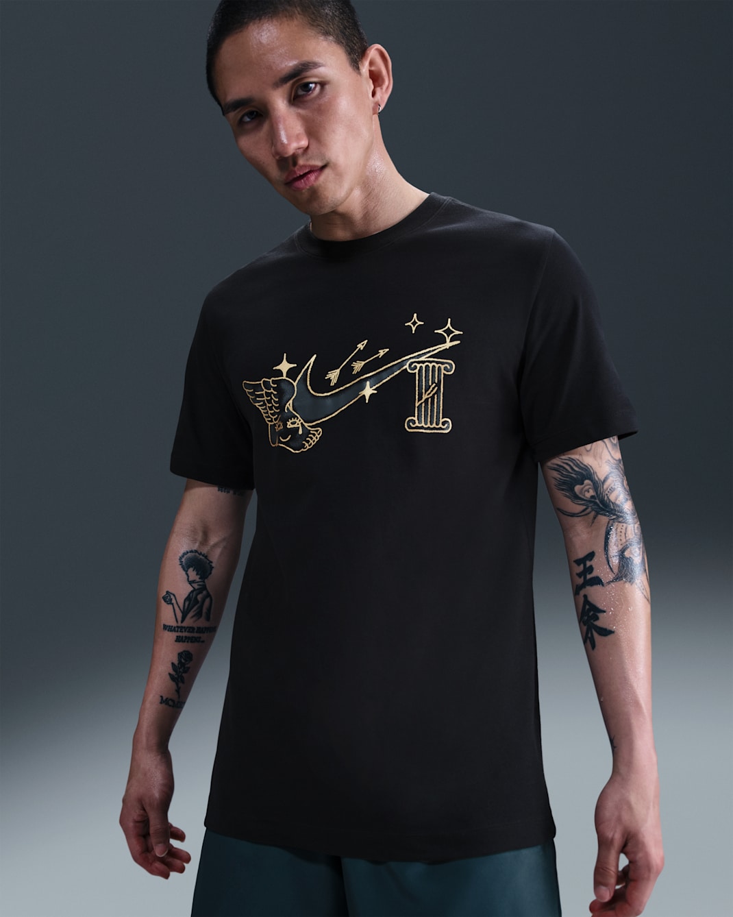 Nike Men's Dri-FIT Running T-Shirt - Black