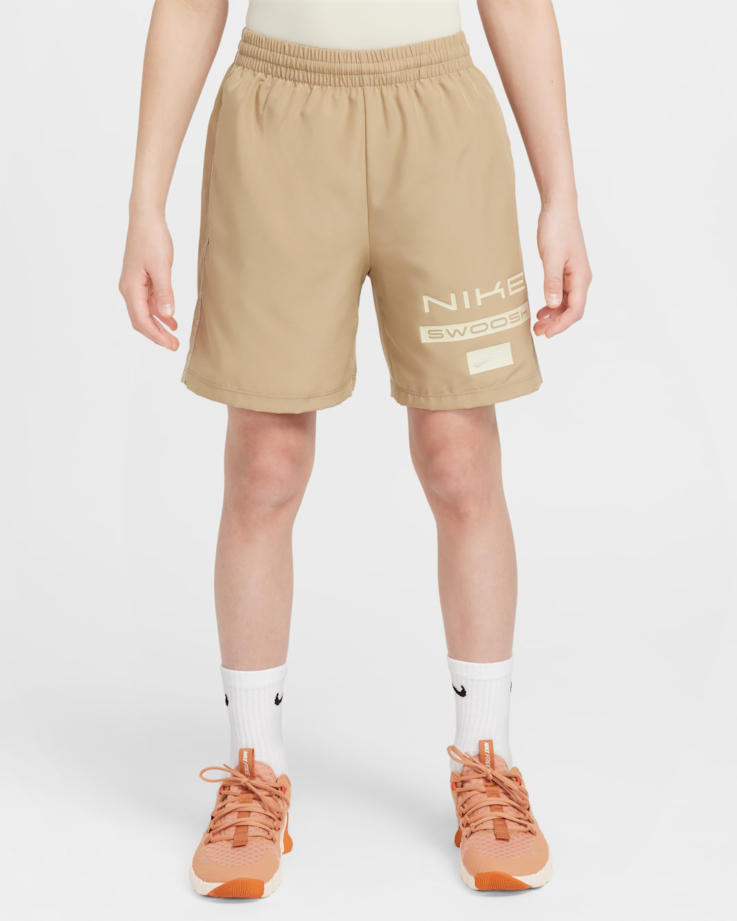 Shorts Dri-FIT de tejido Woven para niño talla grande Nike Multi - Beige paracaídas/Caqui claro