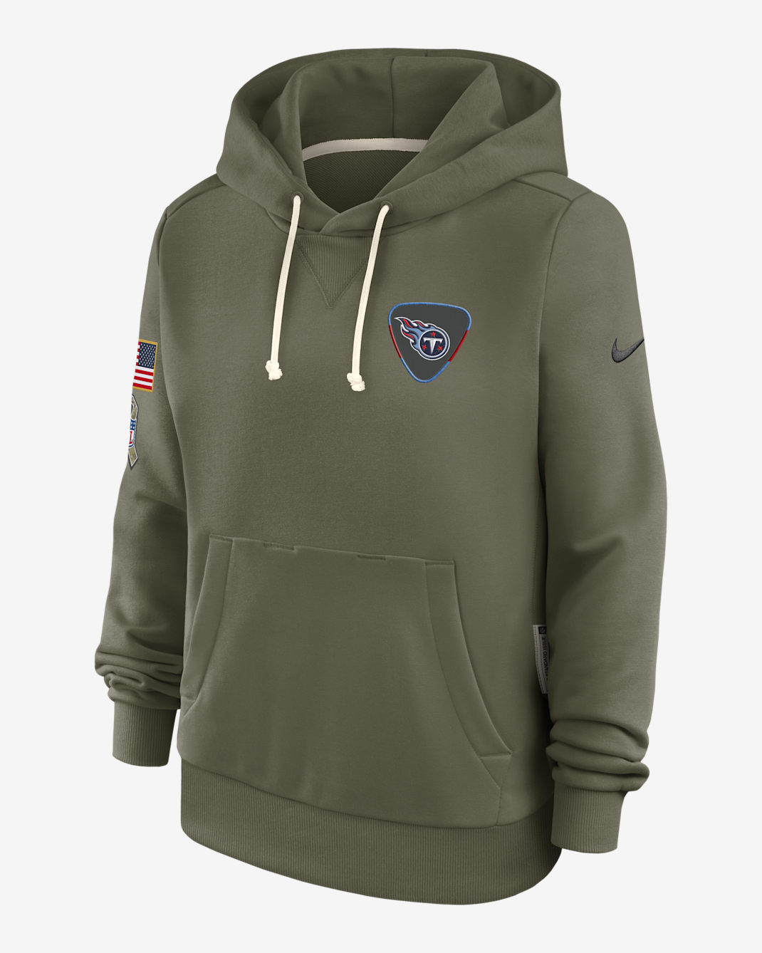 Tennessee Titans Salute to Service Sideline Women's Nike Dri-FIT NFL Pullover Hoodie - Olive