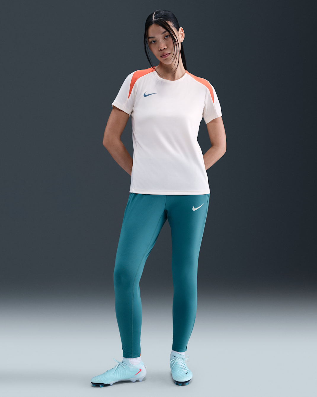 Nike Strike Women's Dri-FIT Football Pants - Smoky Blue/Turf Orange/Chalk