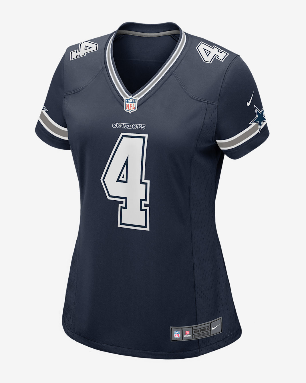 NFL Dallas Cowboys (Dak Prescott) Women's Game Football Jersey - Navy