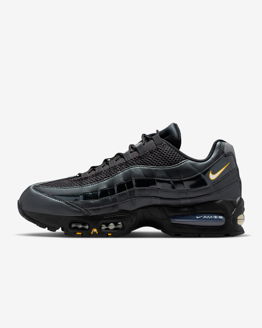 Nike Air Max 95 herresko - Svart/University Gold/Metallic Silver/Hvit