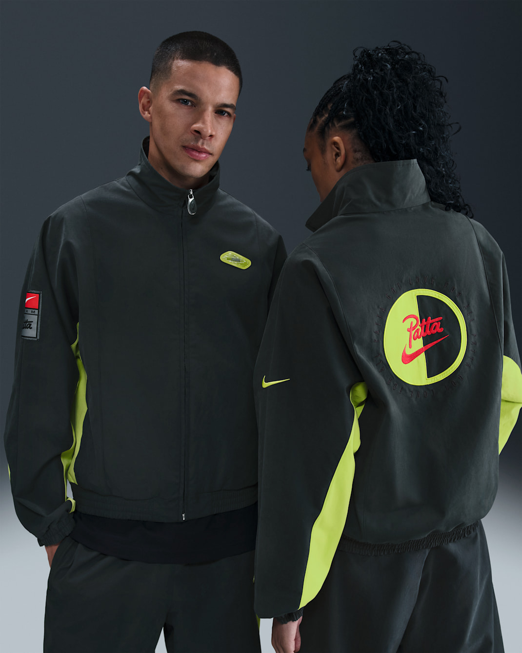 Nike x Patta Men's Tracksuit Jacket - Black/Cyber